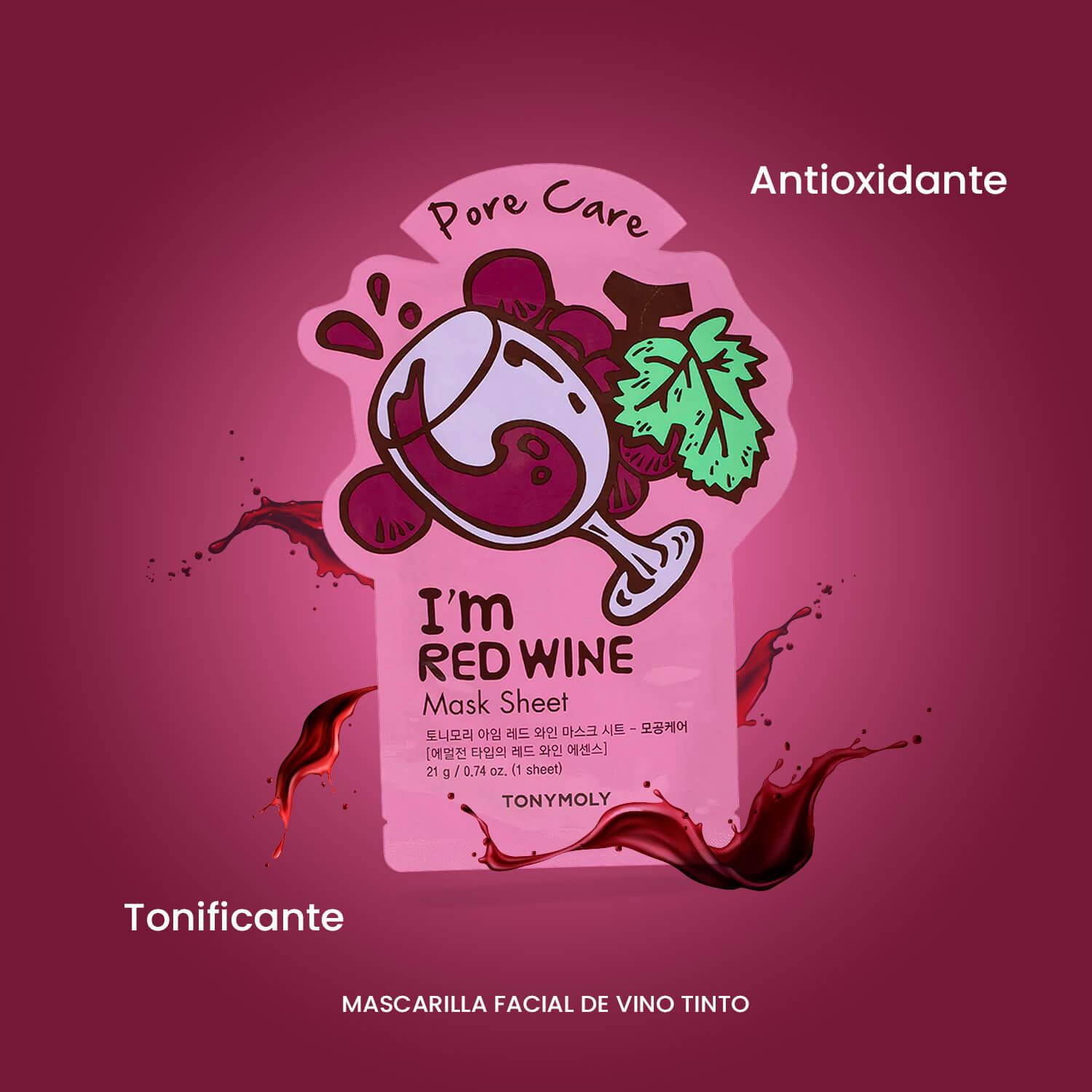 I AM REAL RED WINE MASK SHEET-PORE CARE